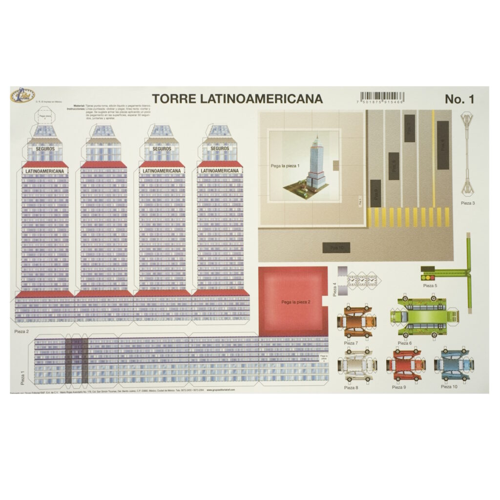 Torre Latino Maqueta Para Recortar Y Armar Fuji Hands