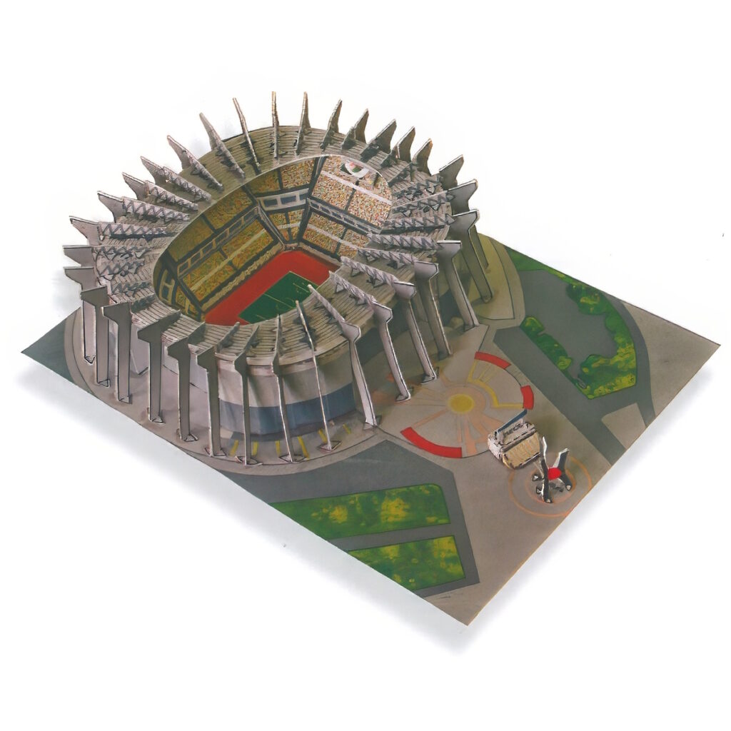 Estadio Azteca Maqueta Para Recortar Y Armar Fuji Hands