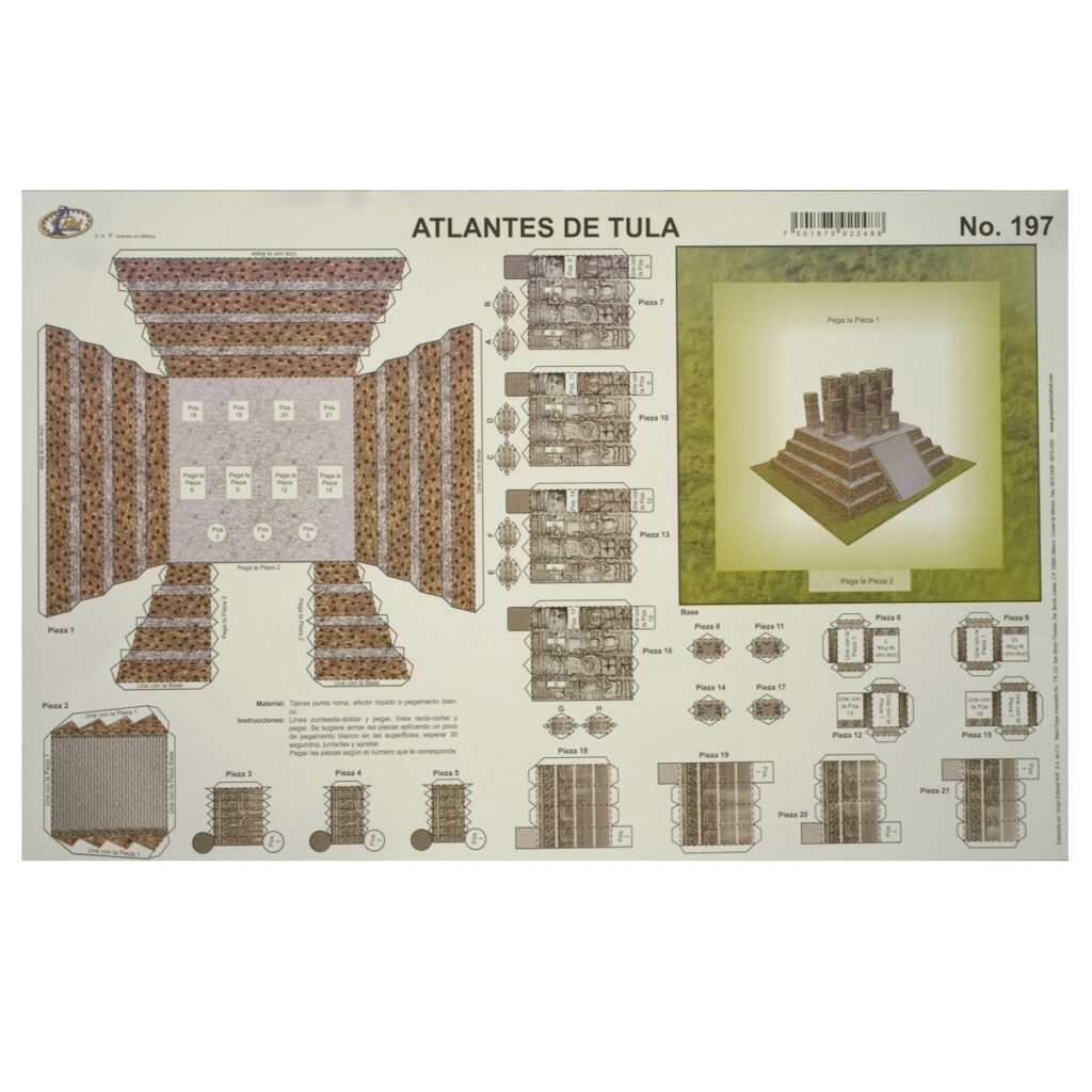 Atlantes De Tula Maqueta Para Recortar Y Armar Fuji Hands