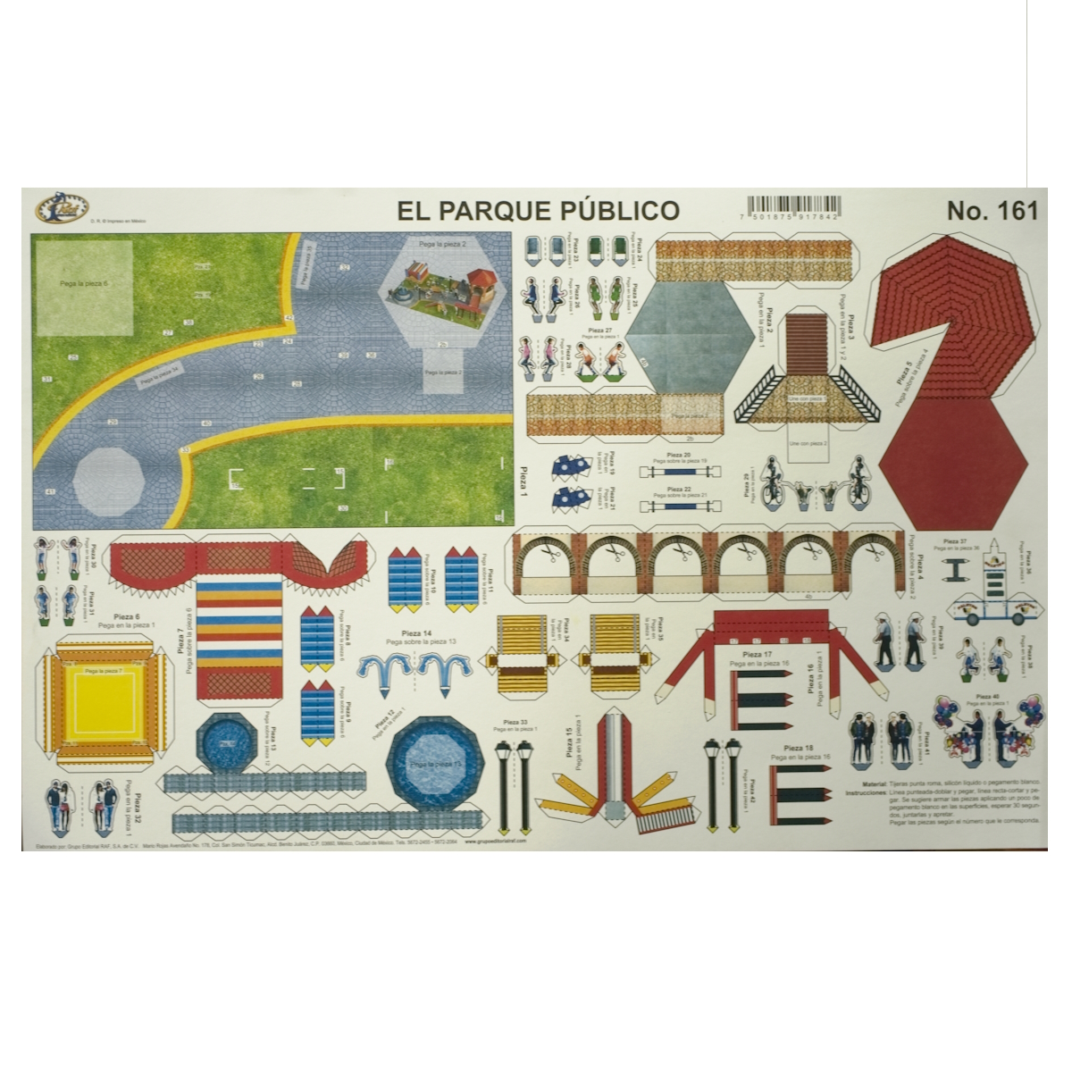 PARQUE PÚBLICO. Maqueta para Recortar y Armar – Fuji Hands