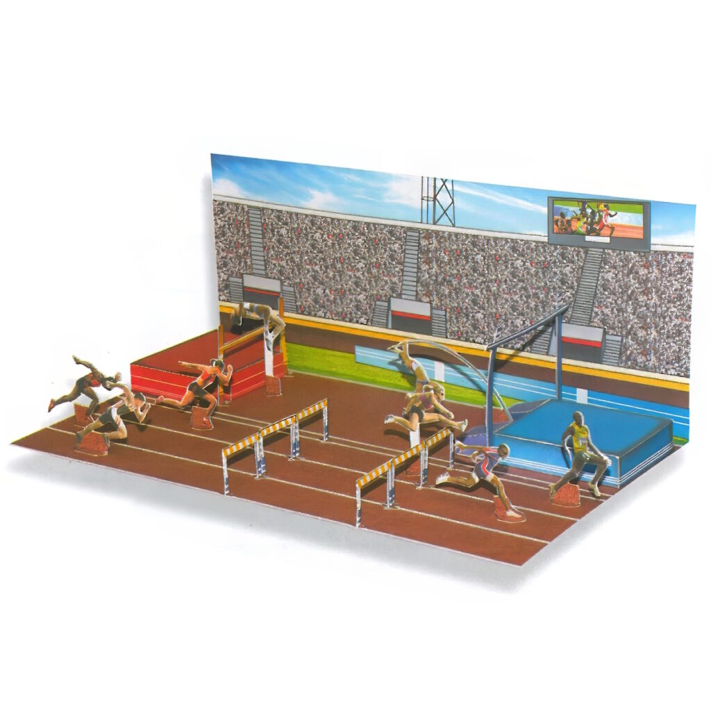 Atletismo Maqueta Para Recortar Y Armar Fuji Hands