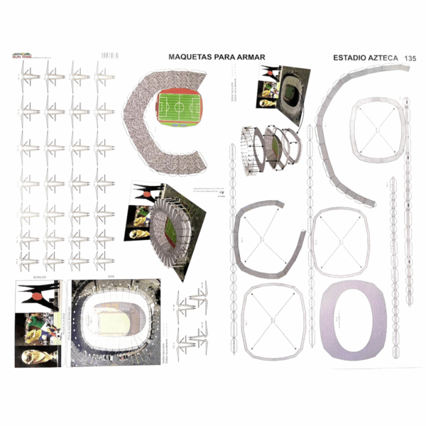 ESTADIO AZTECA Maqueta para Recortar y Armar