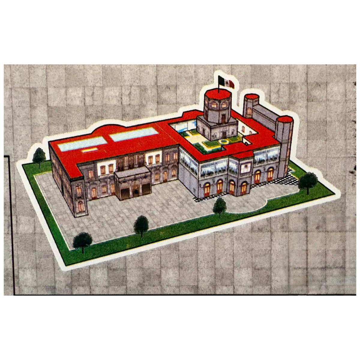 CASTILLO DE CHAPULTEPEC. Maqueta para Recortar y Armar.