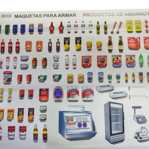 ABARROTES PRODUCTOS Maqueta para Recortar y Armar.