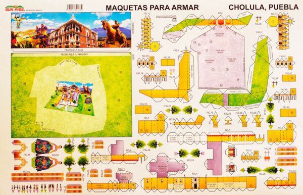 CHOLULA PUEBLA. Maqueta para Recortar y Armar.