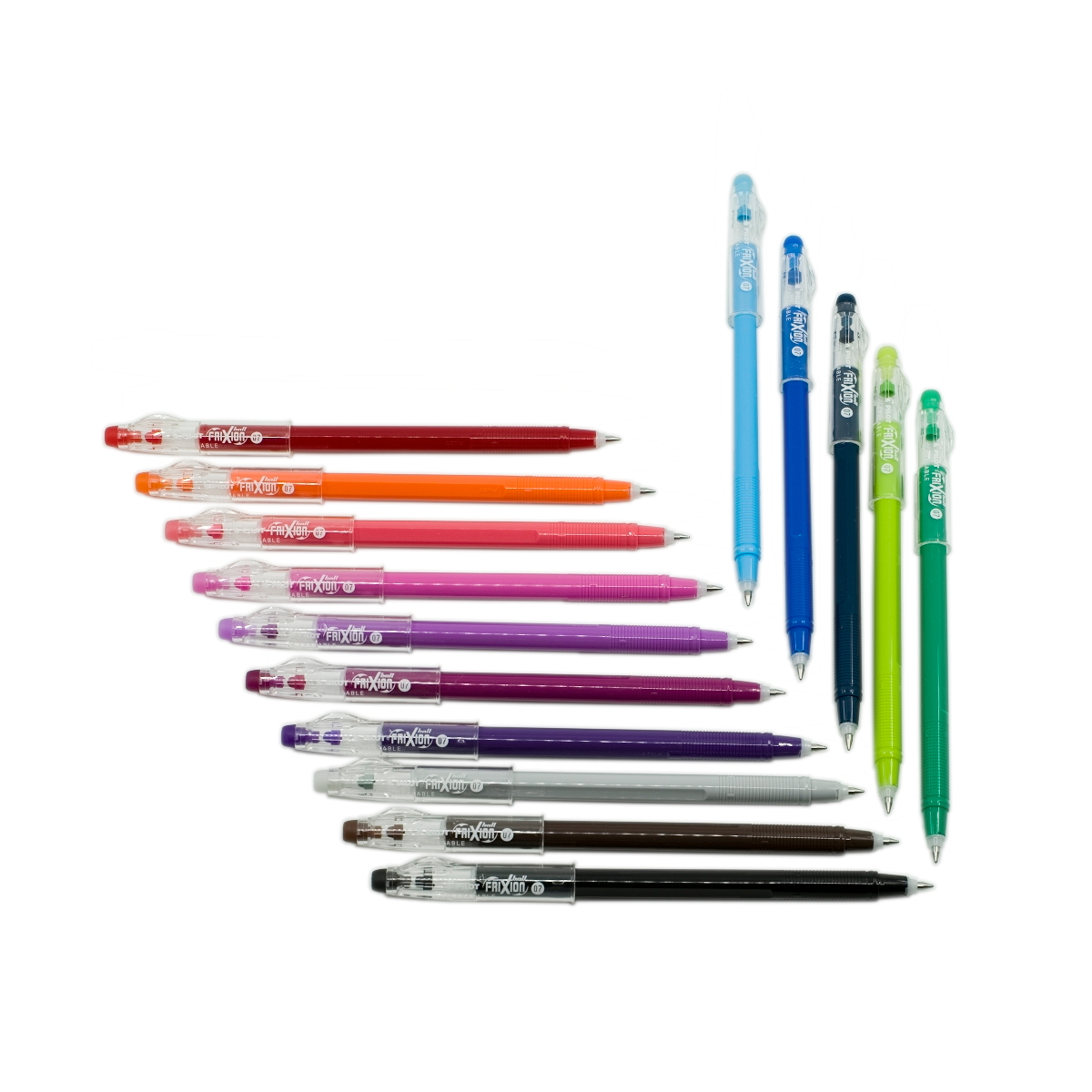 Pilot Frixion - Bolígrafos de gel borrables de punta extra fina de 0.020  in, paquete de 6 bolsas de colores