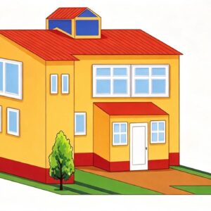 VIVIENDA POPULAR Maqueta para Recortar y Armar