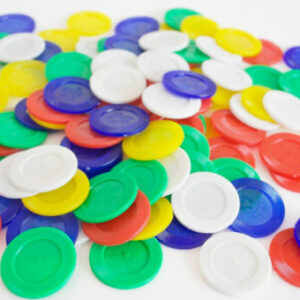 Fichas de Plastico 100 Piezas Varios Colores