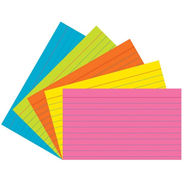 Tarjetas de cartulina (Blancas - Raya)