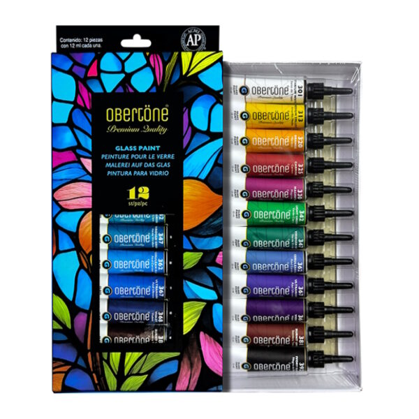 Vitral Pintura Base Agua c/12 colores