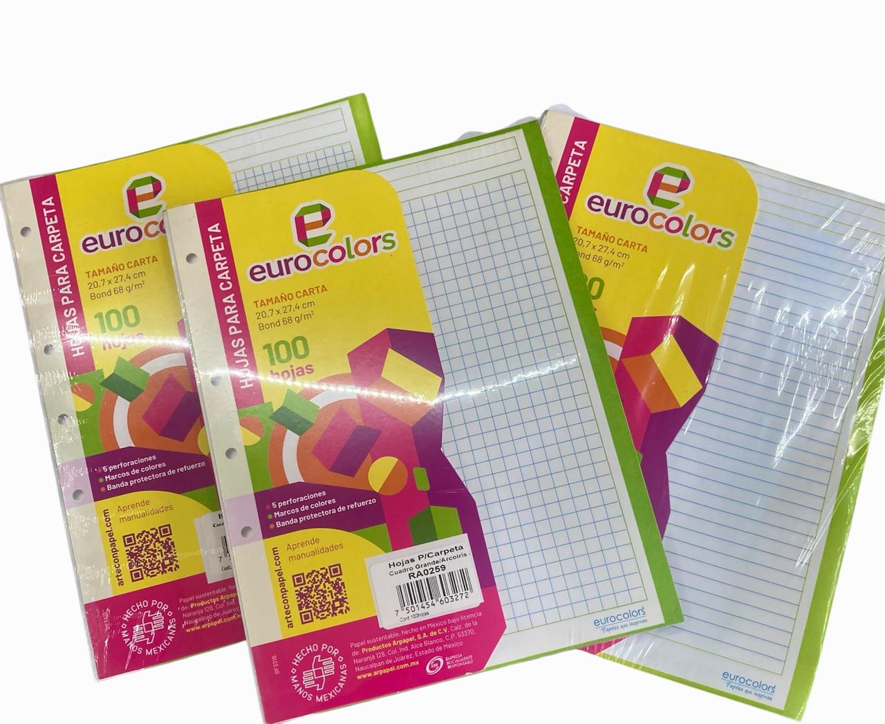 Hojas para carpeta carta Reforzado