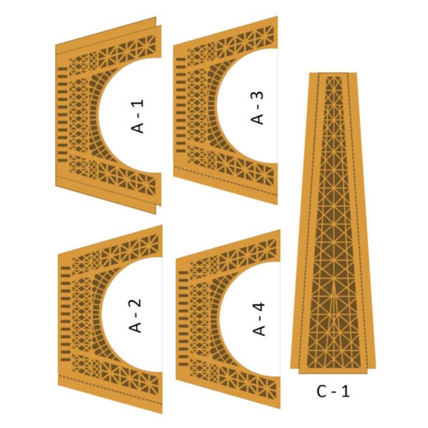 TORRE EIFFEL Mdf armable con adhesivos